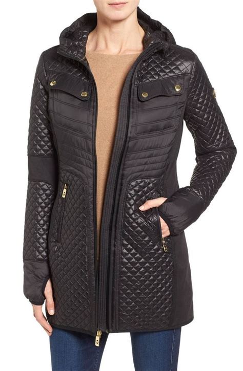 michael kors mixed media hooded jacket|michael kors puffer jacket ladies.